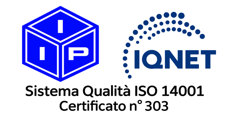Loghi IIP/IQNET con il numero di certificato per ISO14001